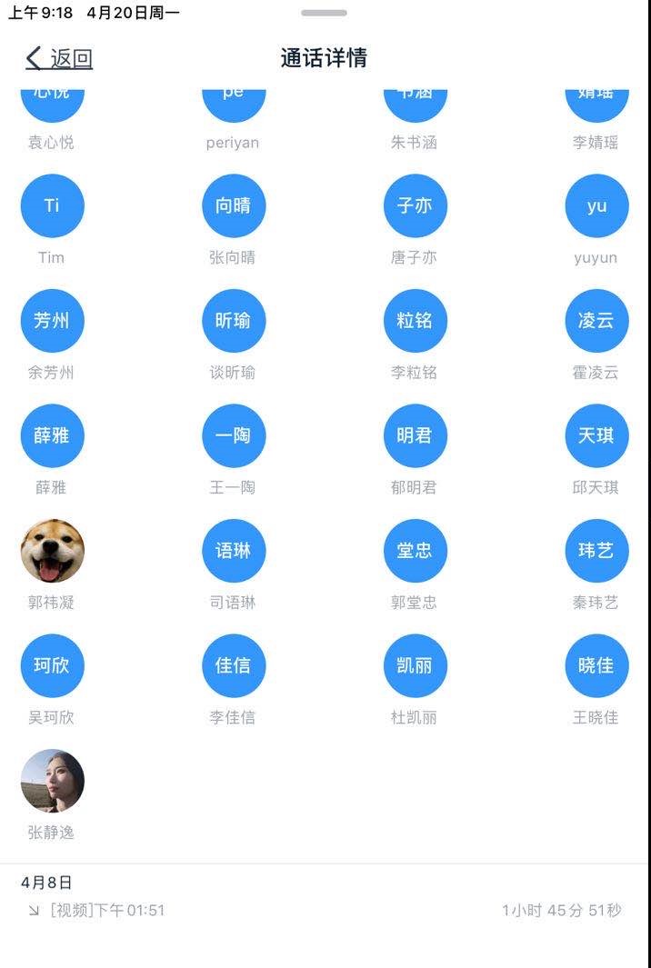 参加李杨老师授课情况